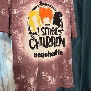 Gildan women’s Halloween Graphic Tee - purple TeachersLife shirt